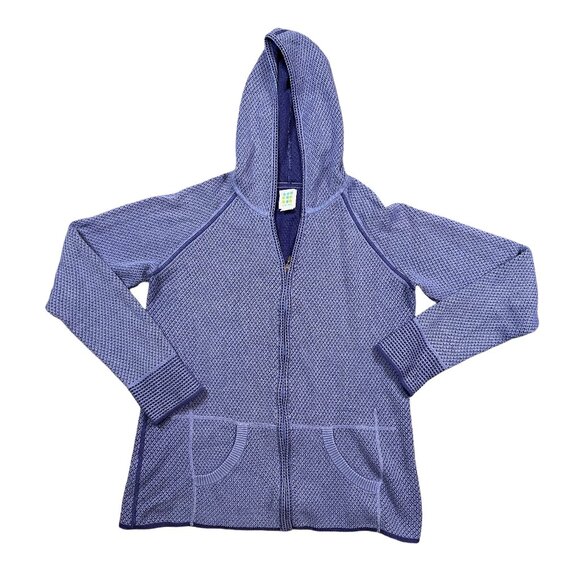 Title Nine Purple Hoodie Cotton Blend Sweatshirt Sweater Women's Size Medium - Picture 1 of 6